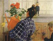 Carl Larsson The Artist-s Wife and Children Spain oil painting artist